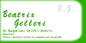 beatrix gelleri business card